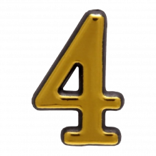 Цифра дверная 4 золотистый AM4P