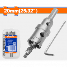 Коронка металл TCT 20мм с центрирующим сверлом triangle shank Wadfow WKJ6B20