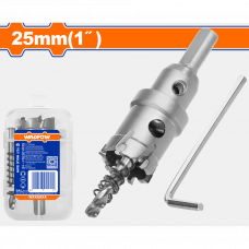 Коронка металл TCT 25мм с центрирующим сверлом triangle shank Wadfow WKJ6B25