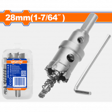 Коронка металл TCT 28мм с центрирующим сверлом triangle shank Wadfow WKJ6B28