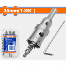 Коронка металл TCT 35мм с центрирующим сверлом triangle shank Wadfow WKJ6B35
