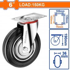 Колесо поворотное 150мм 150кг Wadfow WJL3362