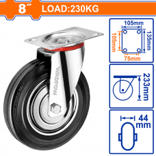 Колесо поворотное 200мм 230кг Wadfow WJL3382