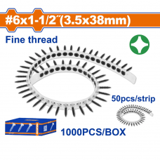 Саморезы в ленте 3.5х38мм 1000шт. по металлу Wadfow WXS2514C