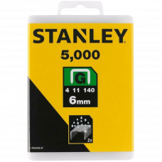 Скобы для степлера тип G 6мм 5000шт. Stanley 1-TRA704-5T