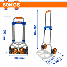 Тележка для багажа 60кг складная Wadfow WWB9A06