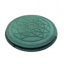Крышка канализационная 630x780x50мм зеленый
