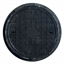 Крышка канализационная пластик черный 50см 10Т