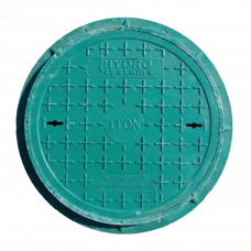 Крышка канализационная пластик зеленый 50см 1Т