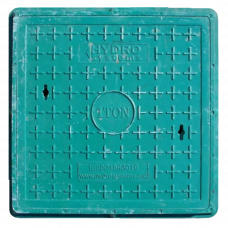 Крышка канализационная пластик зеленый 50x50см 1Т