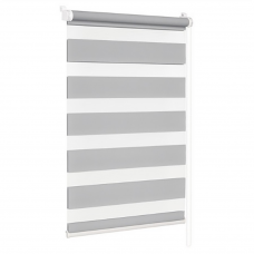 Ролеты Мини День-Ночь серый СРШ-40605 34х160см