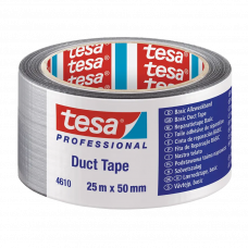 Скотч текстильный серый 25м 50мм