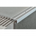 Рифленый широкий лестничный профиль LSSR cеребряный 2000х40х20мм