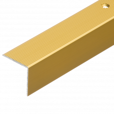 Рифленый лестничный профиль 30 R золотой 2000х30х30мм