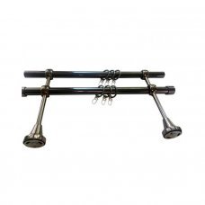 Карниз настенный СM-3193/160/2P черный глянцевый 1.6м