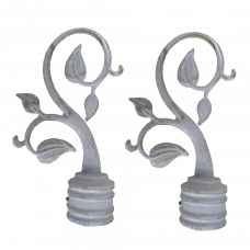 Наконечник для карниза Флора Белое золото CH-19-161-33 19мм набор 2шт.