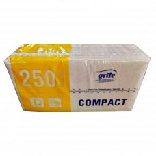 Полотенца бумажные двухслойные 25x22см 250/20 шт. Compact