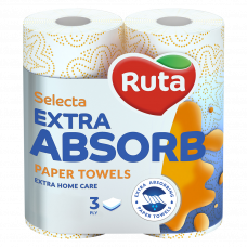 Полотенца бумажные Ruta Selecta трехслойные 2рулона