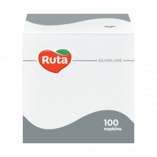 Салфетки бумажные Ruta Белые 24х24см 100шт