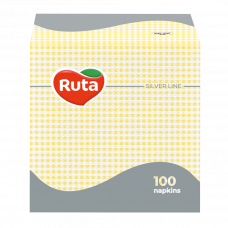 Салфетки бумажные Ruta Желтые 24х24см 100шт