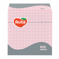 Салфетки бумажные Ruta Розовые 24х24см 100шт