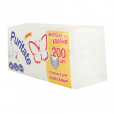 Салфетки бумажные Puritate 200шт