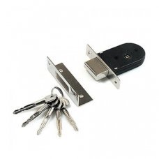 Замок врезной 90-K-CR хром