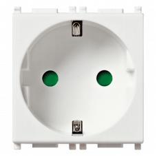 Розетка с заземлением 2 модуля Plana