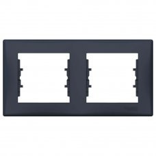 Рамка 2 поста графит Sedna