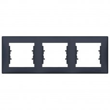 Рамка 3 поста графит Sedna 