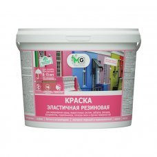 Краска эластичная резиновая 14кг Белый