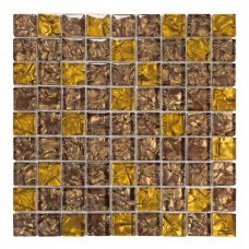 Мозаика Vetrolusso BRO Marrone Gold 30х30см