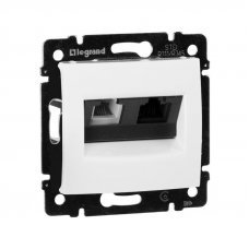 Розетка компьютерная RJ45+телефонная RJ11 770080 Valena 