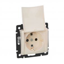 Розетка с заземлением/крышкой 774322 Valena