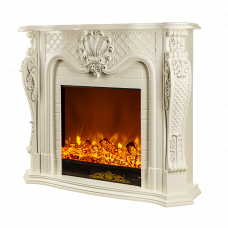 Камин электрический Перла Мини белый 102x120x33см