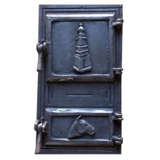 Дверь печная спаренная квадратная 490x270мм