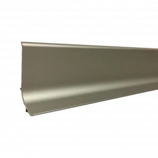 Плинтус напольный алюминиевый Q63 инокс 2700x16.8x40мм