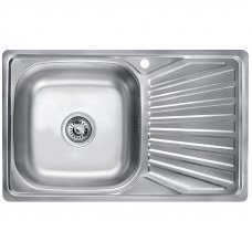 Chiuveta inox 48x74cm Satin de stanga