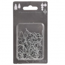 Set carlige pentru decoratiuni 7cm 50buc argintiu