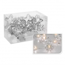 Гирлянда 10LED 130см 5см тепло-белый Звезда