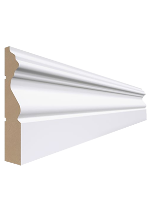 Плинтус МДФ Stella-90R 90х16мм 2м белый