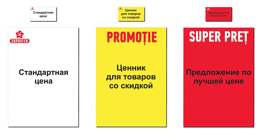 Виды ценников